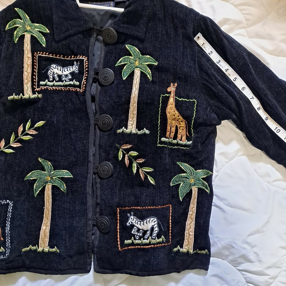 💜embroidery‎ Sweater Jacket Size S❤️ - Picture 3 of 11